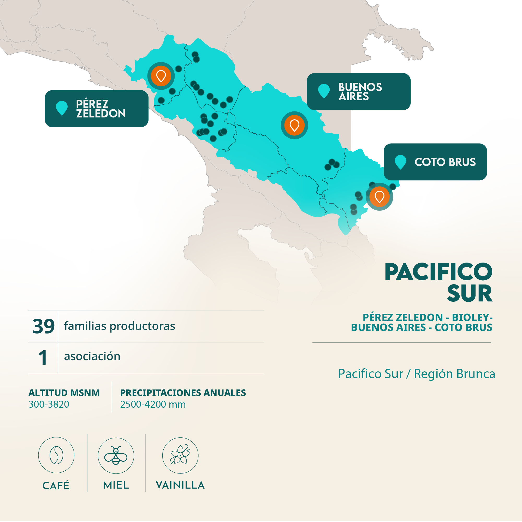 mapa pacifico sur vista móvil