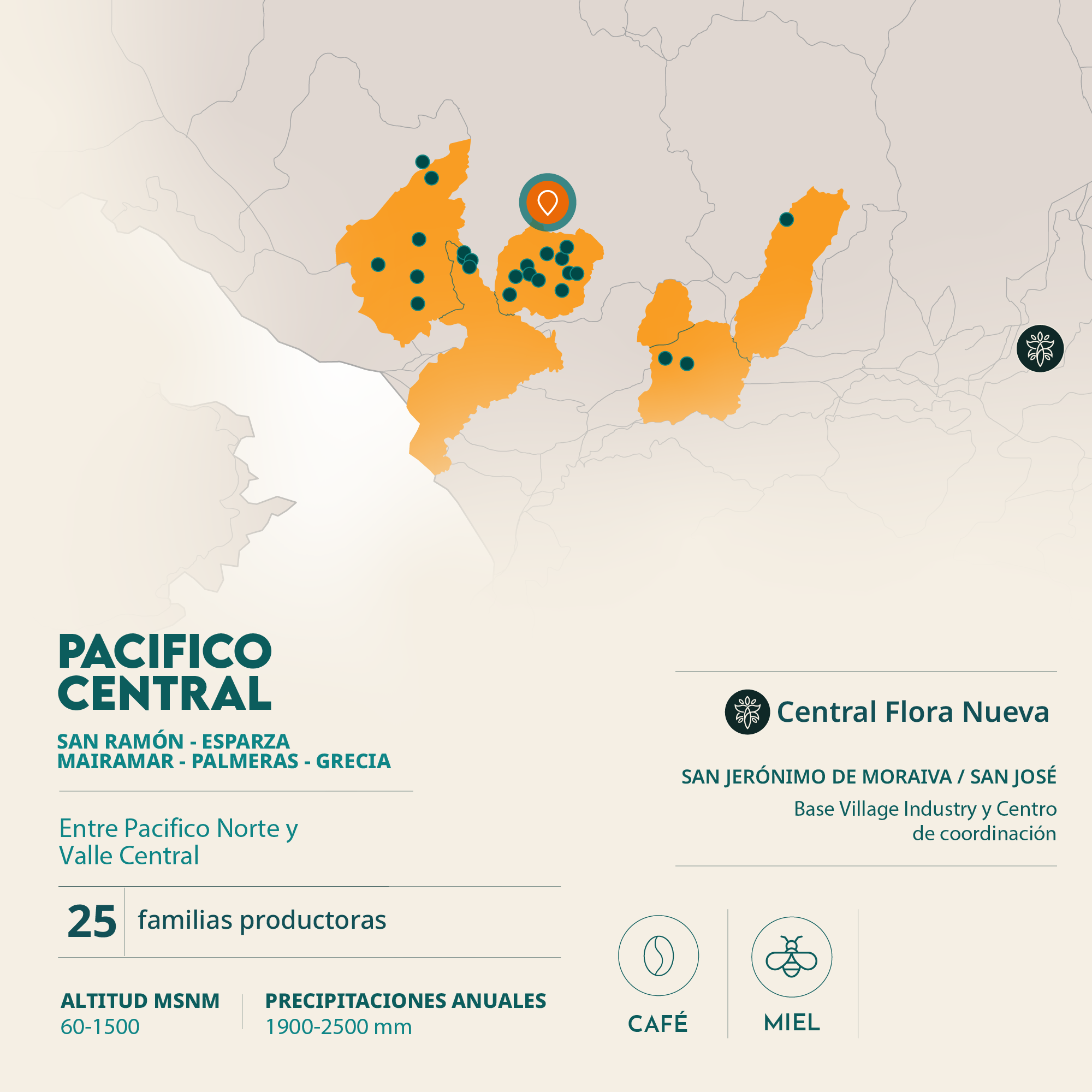 mapa pacifico central vista móvil